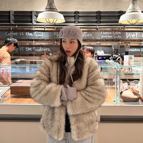 柔软温柔环保皮草短款保暖