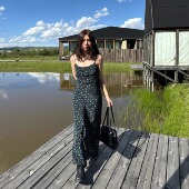 3ts夏季 设计感碎花裙雪纺花朵印花吊带裙轻奢无袖 连衣裙