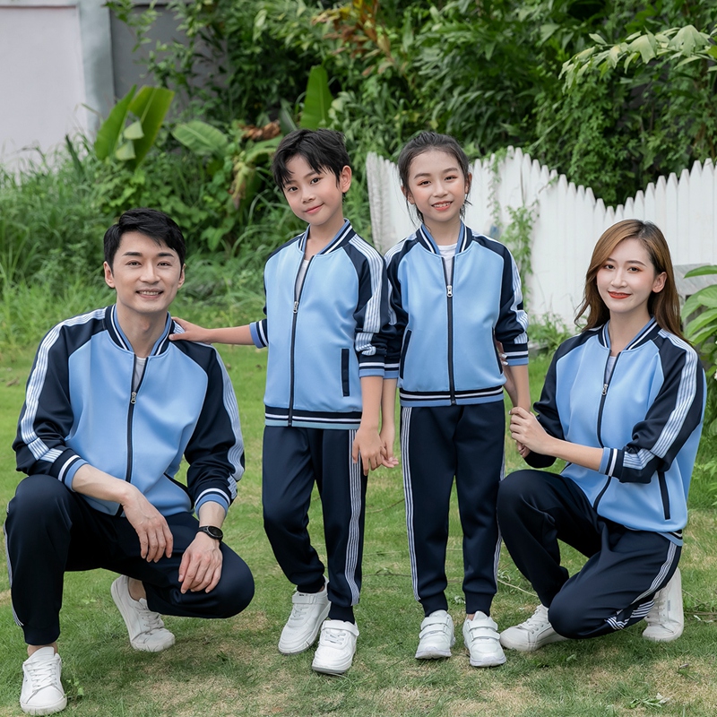 童装亲子装棒球服休闲运动套装班服运动服一家三口四口母女母子装