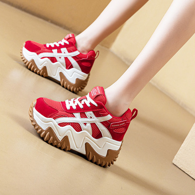 10cm松糕鞋厚底内增高德训女鞋