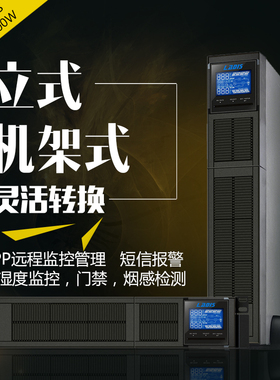 雷迪司GR1K 机架式塔式双互换UPS电源1000VA 800W 10分钟标机2U高