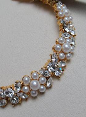 【中古华丽】MA*VELLA 珍珠闪钻手链 宫廷风腕饰~Jessie的维琴察