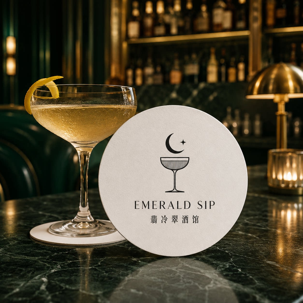 鸡尾酒杯垫定制logo精酿啤酒吧台一次性防滑垫硬纸质卡片来图订做图片