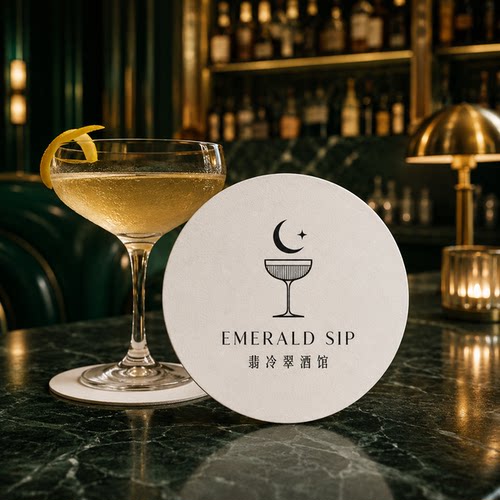 鸡尾酒杯垫定制logo精酿啤酒吧台一次性防滑垫硬纸质卡片来图订做