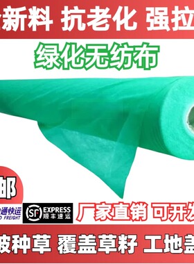绿化无纺布绿色透气膜园林工地防尘盖土布边坡种草无纺布草坪护坡
