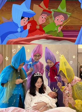 仙女教满月亲子版出片神器拍照道具童话风服装一次性雨衣搞笑闺蜜