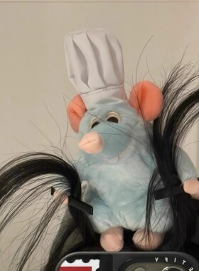 料理鼠王发箍女宽边可爱卡通毛绒搞怪风公仔周边头箍发饰束发带