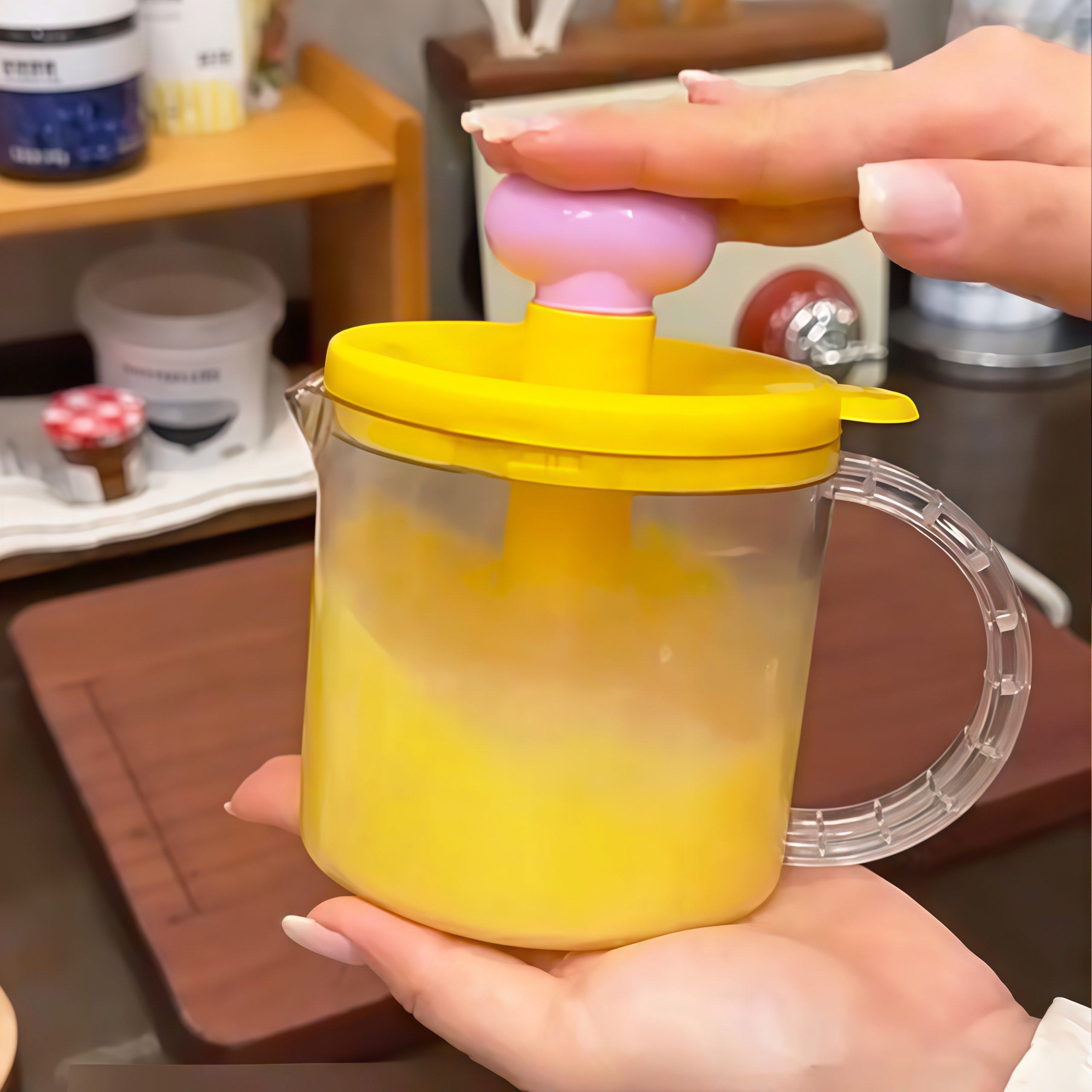 家用半自动打蛋器按压小型搅蛋杯过滤杯奶油蛋清打泡多功能奶泡机,厨房/烹饪用具,打蛋器,淘宝优惠券,粉丝福利购,淘宝优惠卷