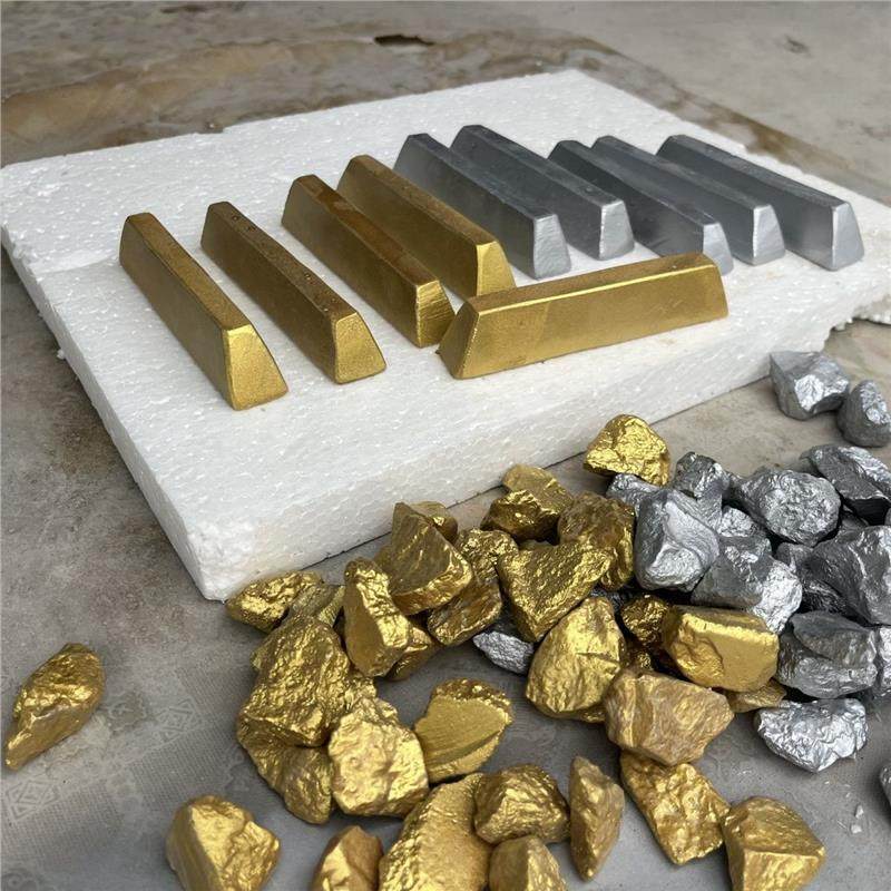 古代小银子石雕仿古碎银拍戏道具