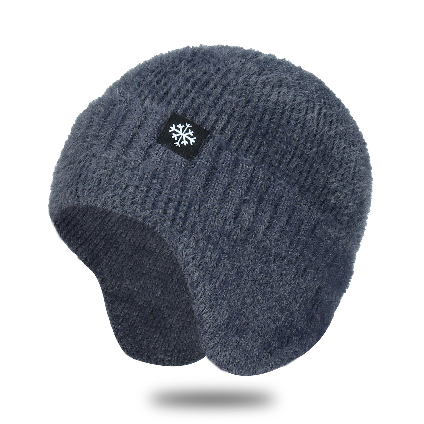 帽子男冬防寒针织帽加厚保暖毛线帽加绒冬季骑行电动车防风护耳罩