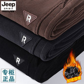 新款 加绒加厚休闲裤 男宽松束脚松紧腰男士 JEEP2025秋冬季 保暖卫裤