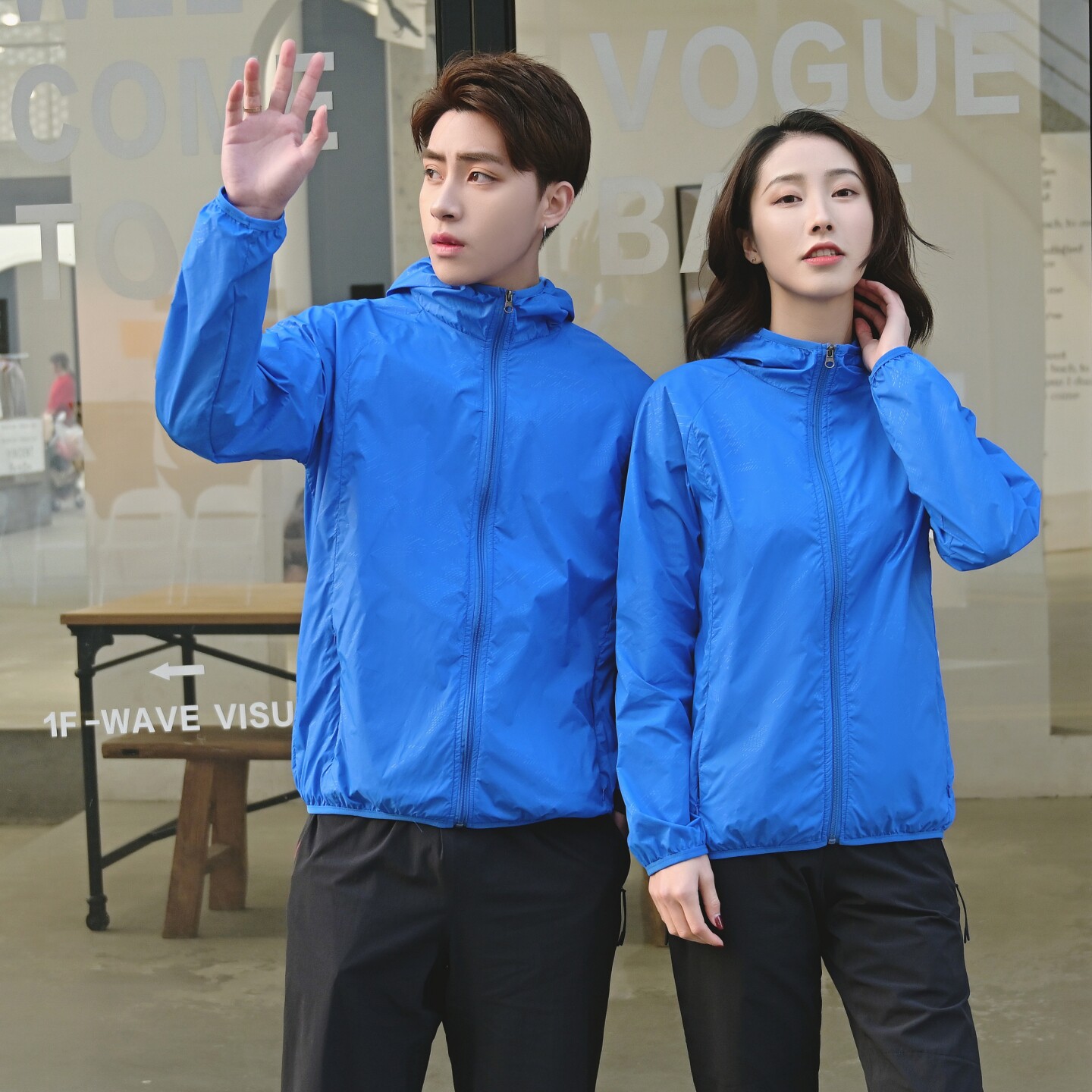春秋夏季单层薄款防风外套男女款超薄防风服团建服装轻薄运动风衣