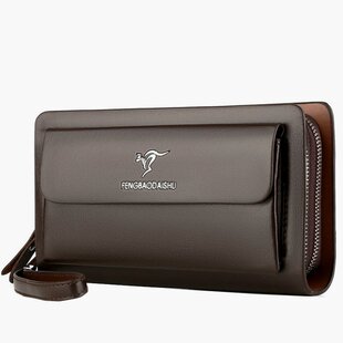 新款真皮手包男士手拿包头层牛皮手腕包大容量钱包手机包夹包气质