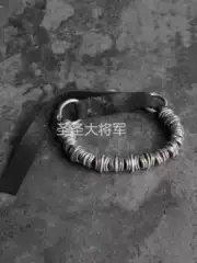 [in Stock] Goti Distressed Beaded Horse Leather Bracelet