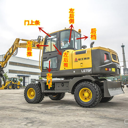 临工胶轮挖玻璃95F 75f前档风门推拉窗后档门下右臂天窗钢化玻璃