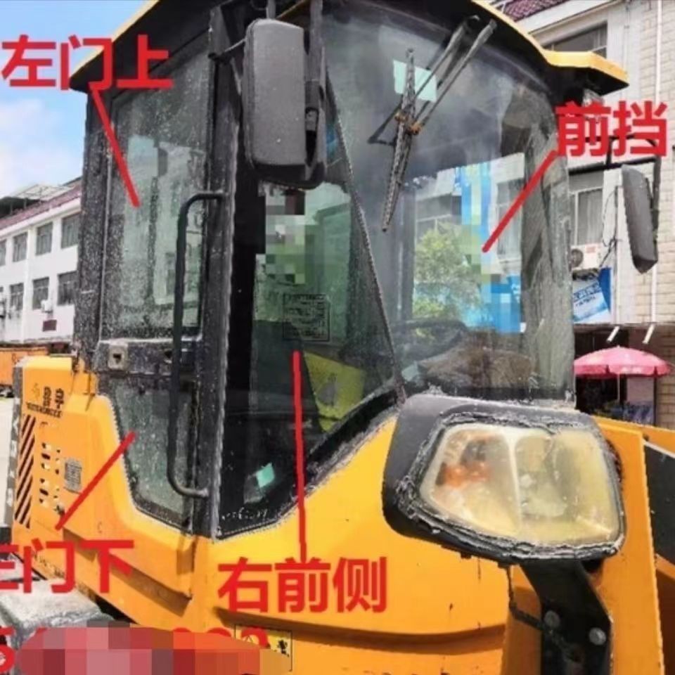 鲁宇938 928 936装载机轮胎前档风玻璃车左右门上下后档钢化玻璃