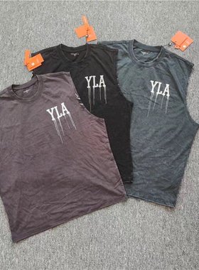 外贸     YLA夏季美式小众健身坎肩运动宽松纯棉背心男