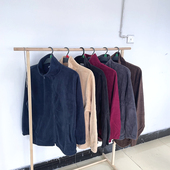 外贸 摇粒绒拉链外套男士 秋冬保暖立领夹克