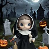 blythe小布娃衣万圣节系列 嘎子姐花头巾娃衣 修女 仅娃衣