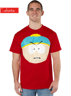 80s T恤世界 南方公园 Eric 埃里克 红色 短袖T恤 纯棉 男装男款