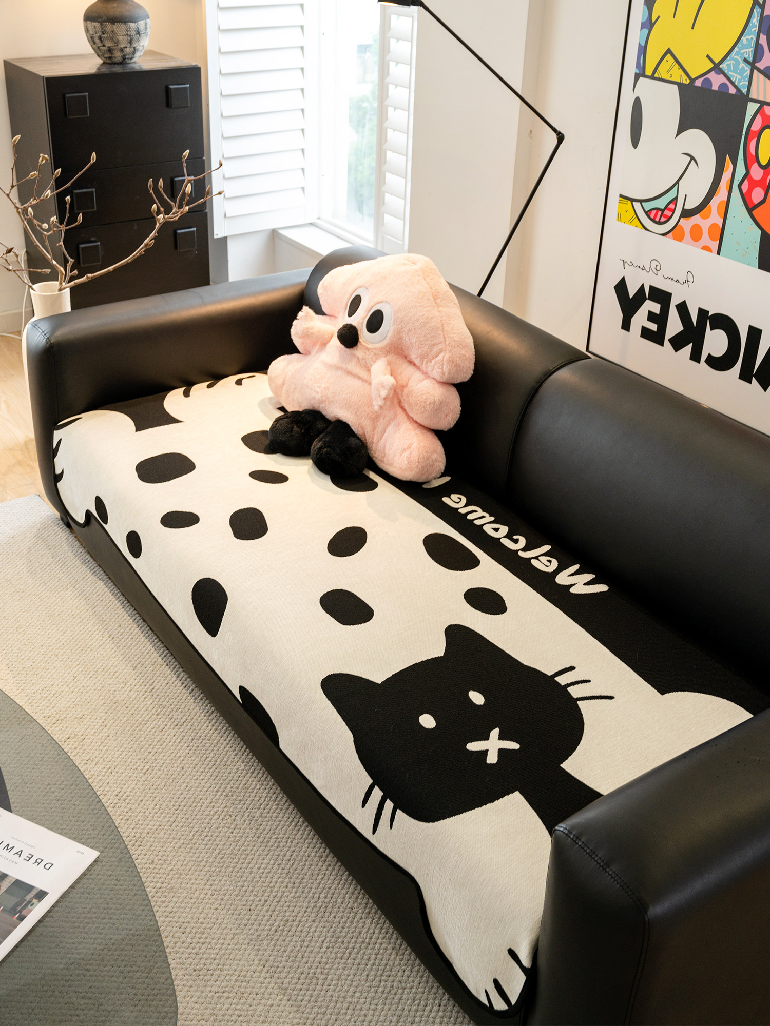 雪尼尔沙发坐垫秋冬直排2025全新四季通用真皮无障碍豪华防滑坐垫