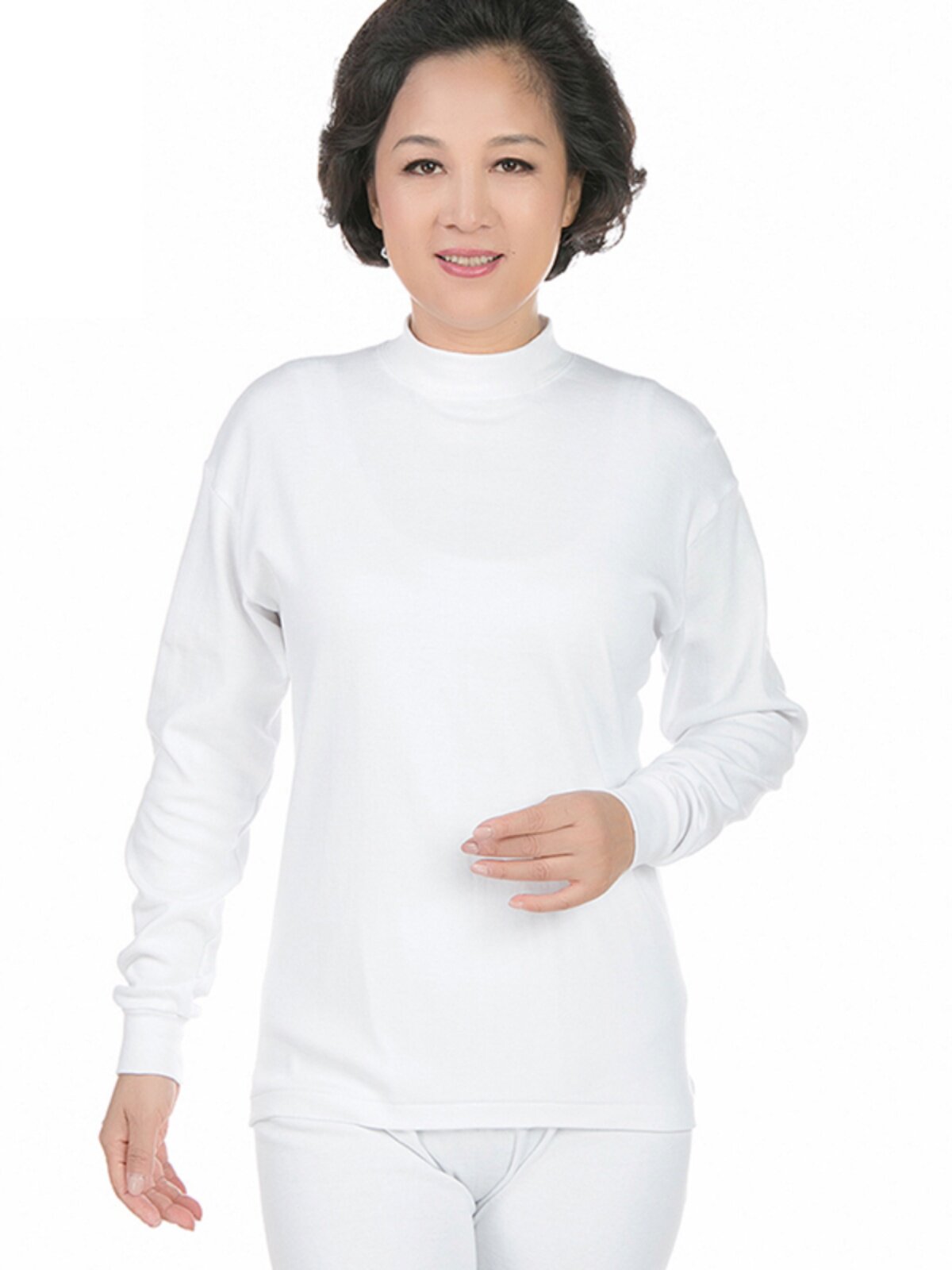 WHITE COTTON MOM MIDDLE HIGH COLLAR MIDDLE-AGED ELDERLY MEN AND WOMEN COTTON AUTUMN CLOTHES AUTUMN PANTS PLUS SIZE UNDERWEAR BIG RED SUIT