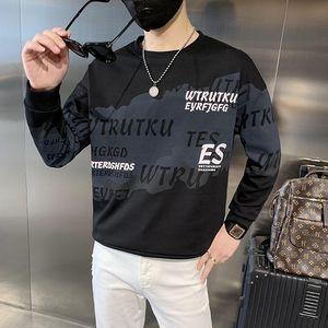 秋冬款 社会小伙套头卫衣 韩版宽松网红印花男外套Y1503图片