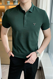 Polo衫纯棉男短袖t恤夏季纯色潮流休闲新款英伦POLO外穿PH613-P50，男装Polo衫，星座419（原A233）