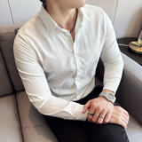 男士四季款长袖衬衫~潮流印花衬衫~时尚花衬衫长袖419-DC105-P59，男装衬衫，星座419（原A233）