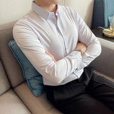 四季款男纯色长袖衬衫轻熟衬衣韩版修身个性上衣秋装衬衫BF30，男装衬衫，星座419（原A233）