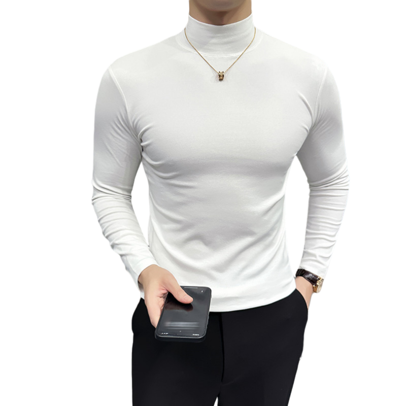秋冬男士半高领加绒长袖打底T恤男百搭保暖打底衫A233-XS66-P55,男装T恤,星座419（原A233）