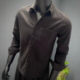 2026春夏新款衬衫~毛呢长袖衬衣~休闲衬衫H2237-P65，男装衬衫，星座419（原A233）