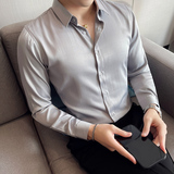 四季款男多色长袖衬衫英伦时尚轻奢品质衬衣修身款个性款BF26，男装衬衫，星座419（原A233）