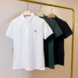 Polo衫纯棉男短袖t恤夏季纯色潮流休闲新款英伦POLO外穿PH613-P50，男装Polo衫，星座419（原A233）