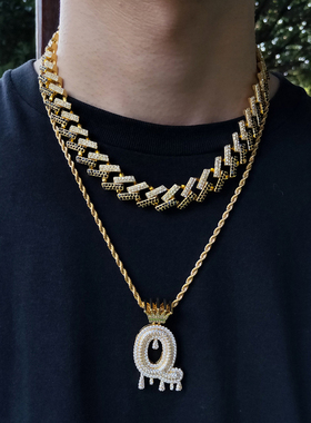 菱形镶钻欧美锁骨链