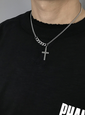 十字架拼接短款ins街头风锁骨链