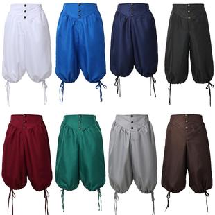 万圣节新款复古蒸汽朋克系带裤子演出表演派对服中世纪服饰cos