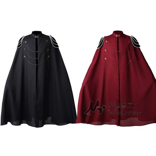 复古珠帘齿轮链条连帽披风服装