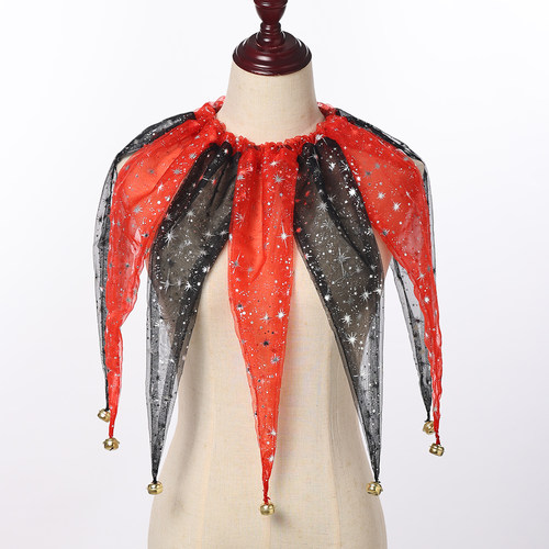 小丑多色假领子舞台表演化妆配件