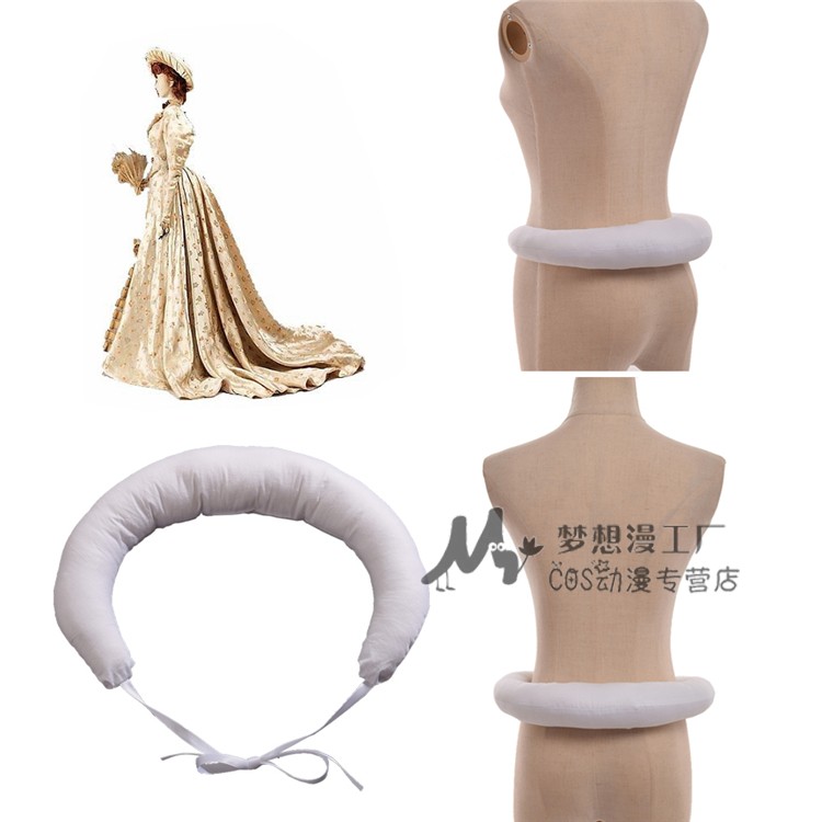 白色颈椎枕裙撑大小双裙撑