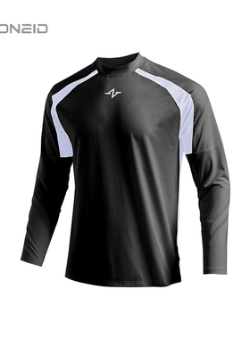 ZONEID 运动长袖T恤男针织篮球训练健身轻薄速干吸湿透气上衣