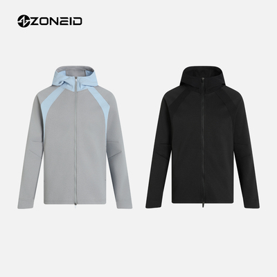 ZONEiD 定制针织运动夹克轻量化立领连帽防风330G抗菌防晒帽衫