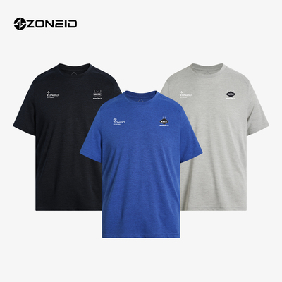 ZONEiD 定制针织运动短袖T恤阳离子轻量化吸湿透气速干抗皱训练服