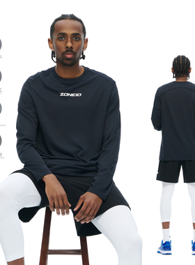 ZONEiD 针织运动长袖T恤26春夏新款阳离子轻量化透气速干训练上衣