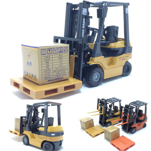 礼盒装 精邦1：60合金模型车 升降叉车 儿童玩具工程车