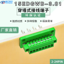24P 3.81 绿色对插端子 面板式 插拔式 穿墙式 接线端子15EDGWB