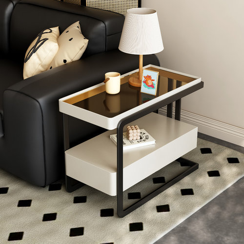 轻奢高级感沙发边柜置物柜客厅可移动侧边柜茶台2024新款边几角几