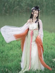 【汉锦记】出租有香如故绮罗 诃子汉元素 吊带裙 网纱大袖 汉服