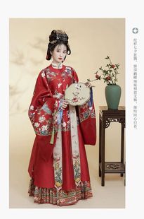 出租钟灵记繁华锦鹊织金婚服圆领袍真丝腰带汉服 汉锦记