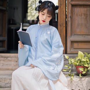【汉锦记】出租流烟昔泠明制立领琵琶袖袄裙汉服